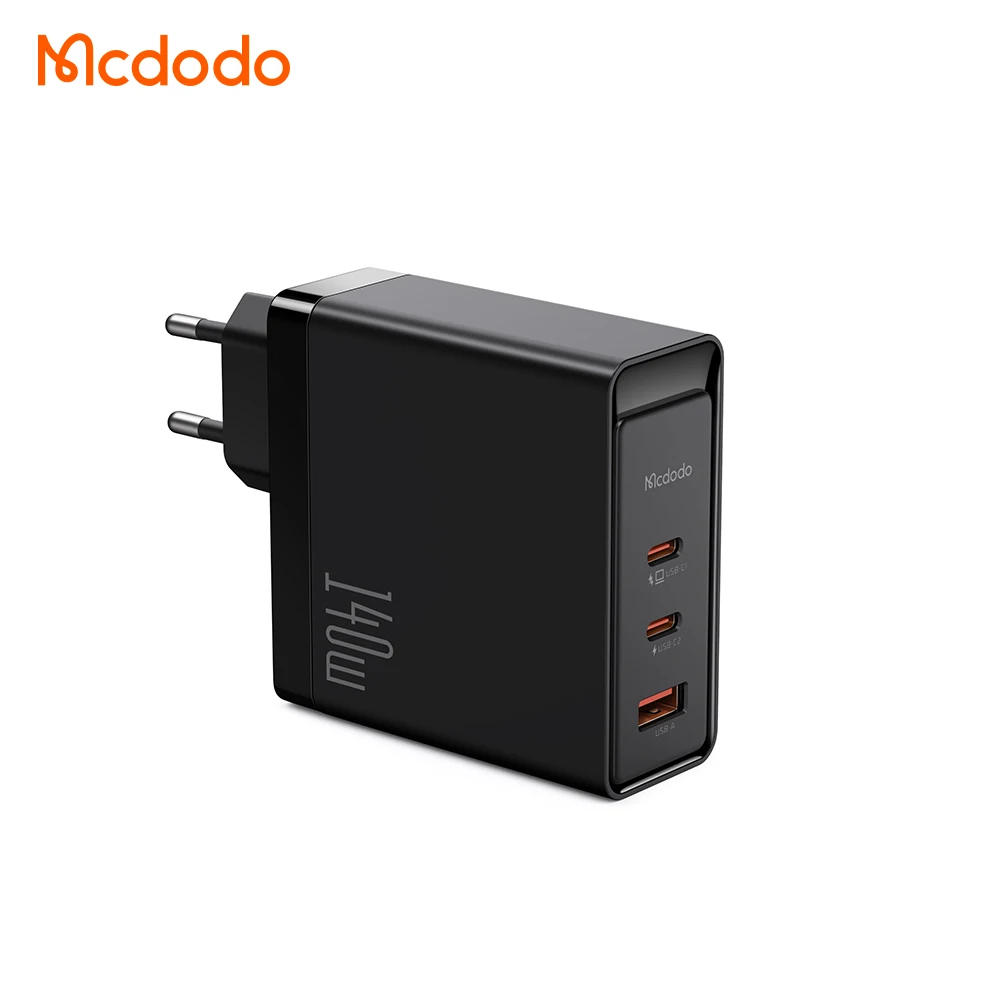 140W USB C Wall Charger 3 Ports Dual Type-C + USB 140W PD Charging USB C GaN Laptop Charger For iPhone 14 MacBook Pro MateBook