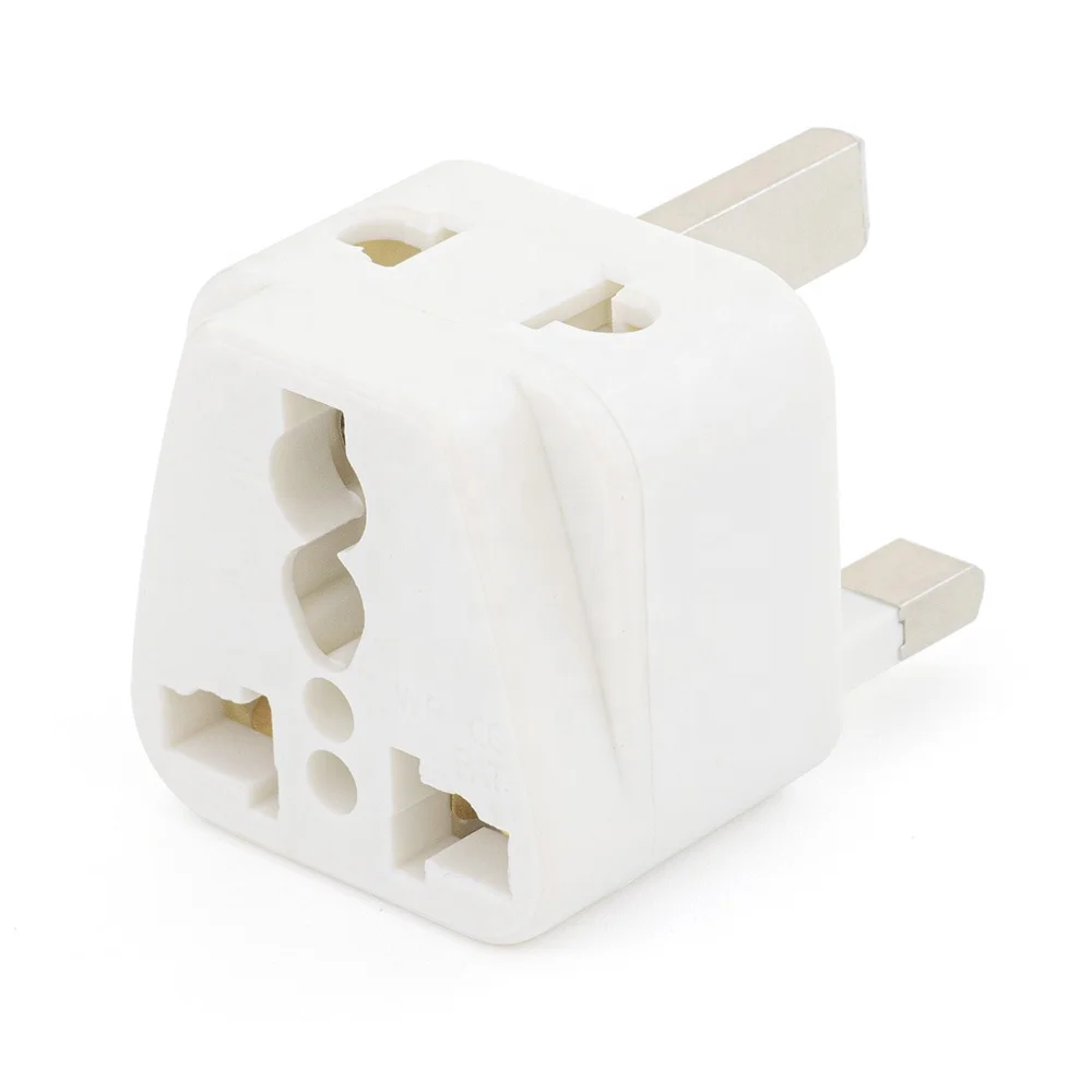 USA to UK Plug Adapter 2-way universal socket outlets travel Plug AU AUS EU IT JP CH to UK England mini Plug Converter 13A 250V