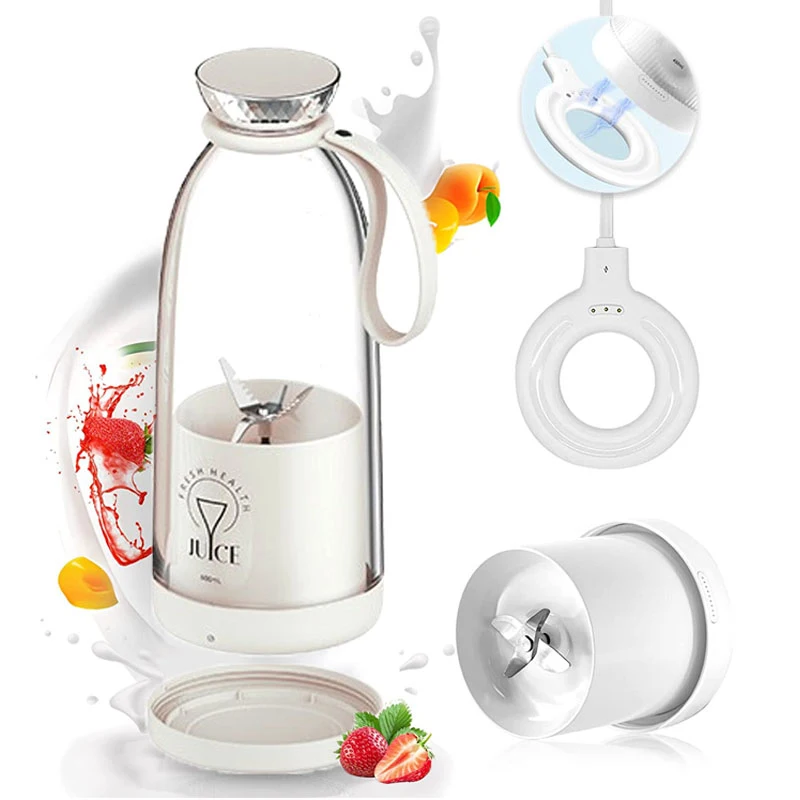 Usb Rechargeable Electric Fruit Juice Mixer Portable Fresh Juice Blender Powerful Travel Mixer