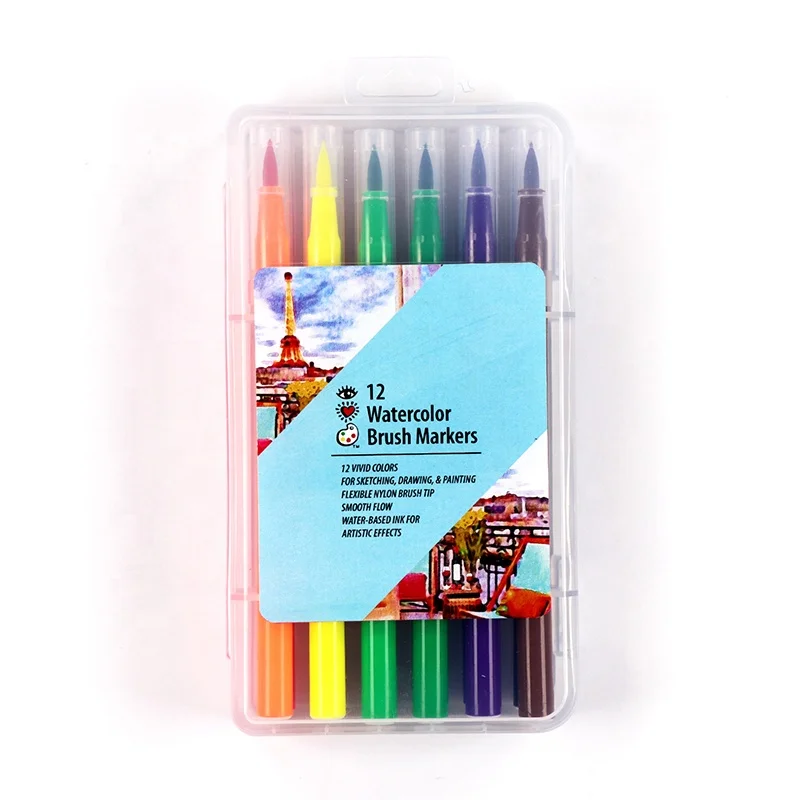 
12 Art Watercolor Brush Pens for Coloring and Drawing 