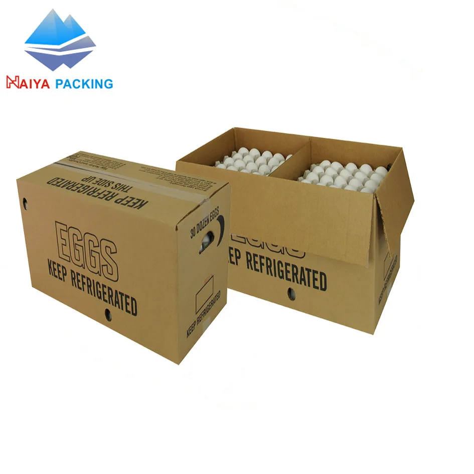 wholesale hot sale cheap customized  corrugated  carton egg packaging boxes with eggs tray