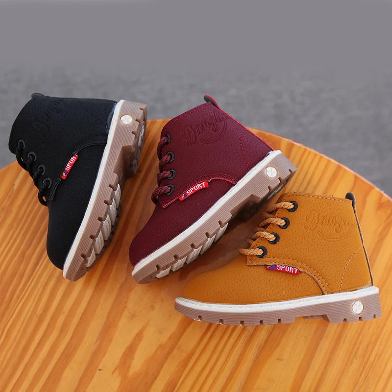 Hot Selling Beef Tendon Kids Children Casual Cotton Shoes Winter Keep Warm