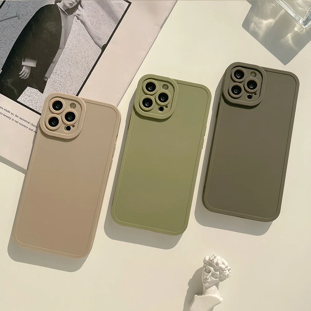 Newest Colors Matte Phone Case for iPhone 14 plus 11 12 13 Pro Max XR XS MAX 8 7 Plus mobile phone accessories Soft TPU Cover