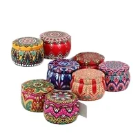 Tinsmaker Custom round Tin Can Recyclable Metal Candle Tin Jars with Black Plating for Tea and Food Cream Packaging