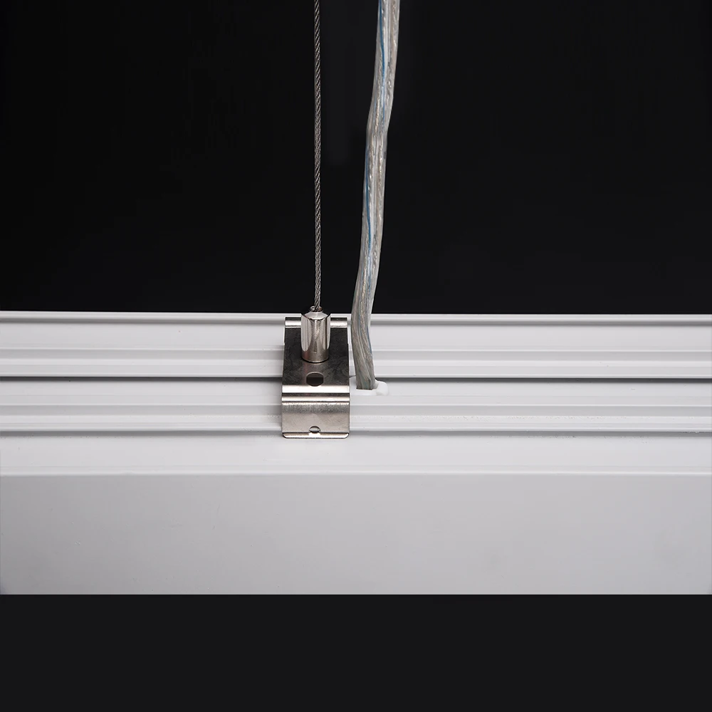 Modern Led Ceiling Chandeliers Lights White Black Body Creative Ceiling Chandeliers Trimless Led Strip Line Linear Light