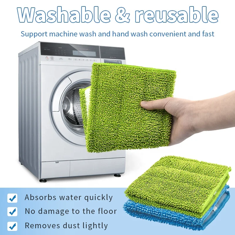 Hospital Janitorial Supplies Adjustable Cleaning Flat Mop Cloth Suitable for Swiffer wet jet Mop Pad