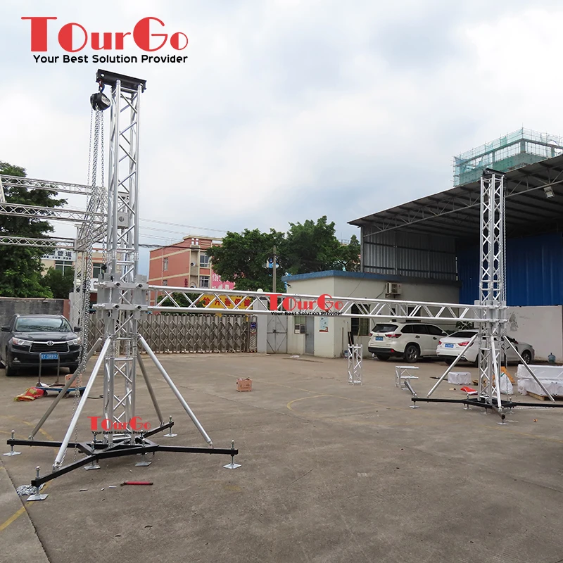 TourGo Aluminum Ground Support Truss System Lift Truss Tower for Stage