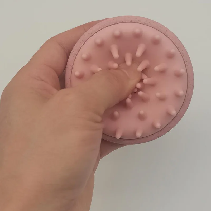 Wholesale  Eco-friendly New Material Wheat Straw Silicone Scalp Care Massager Shampoo Hair Brush