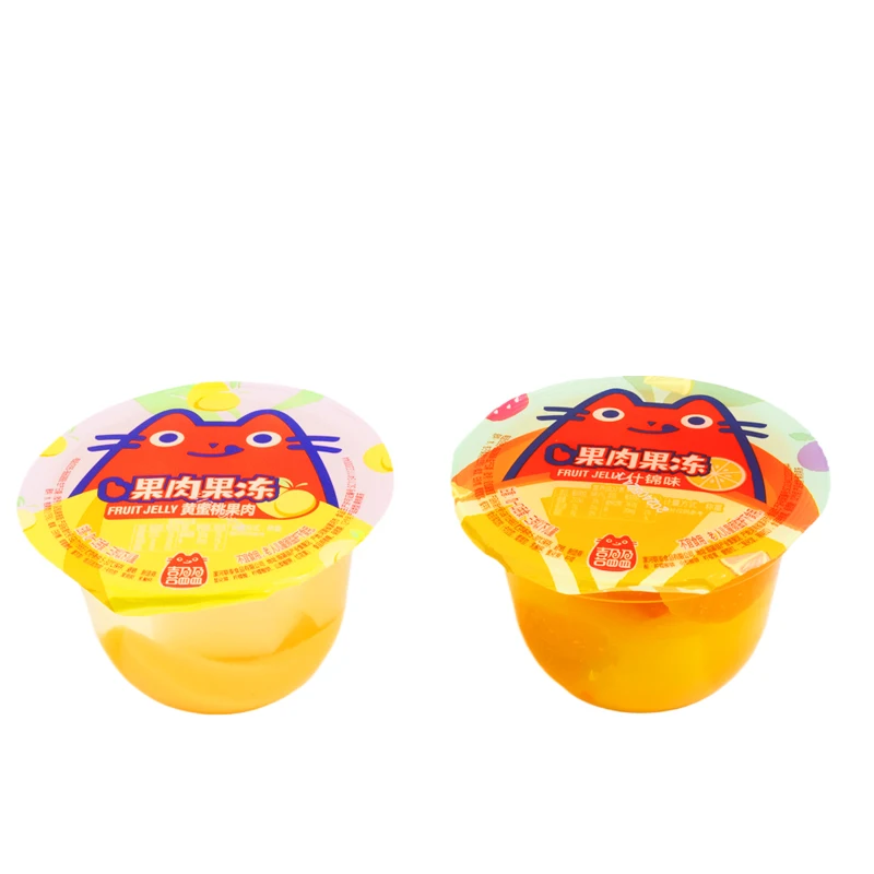 Assorted Flavor Fruit Jelly Pudding in Bulk Sweet and Fruity Gel Candy Wholesome Peach and Other Flavors in Cup Packaging