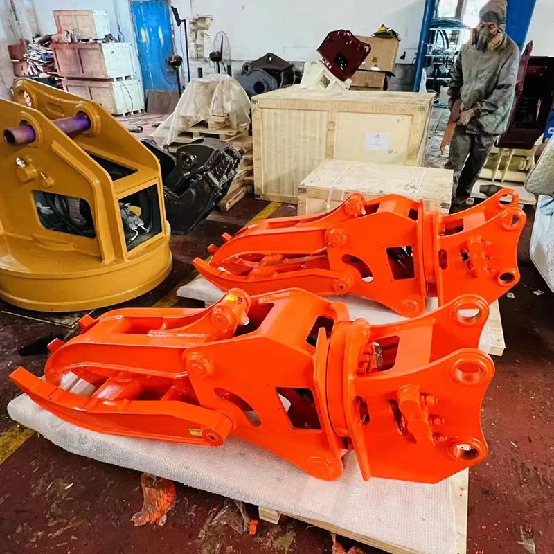 Scrap Iron Purchasing Station With Steel Grabber Excavator Driven Hydraulic Rotary Wood Gripper Waste Material Grabber Price