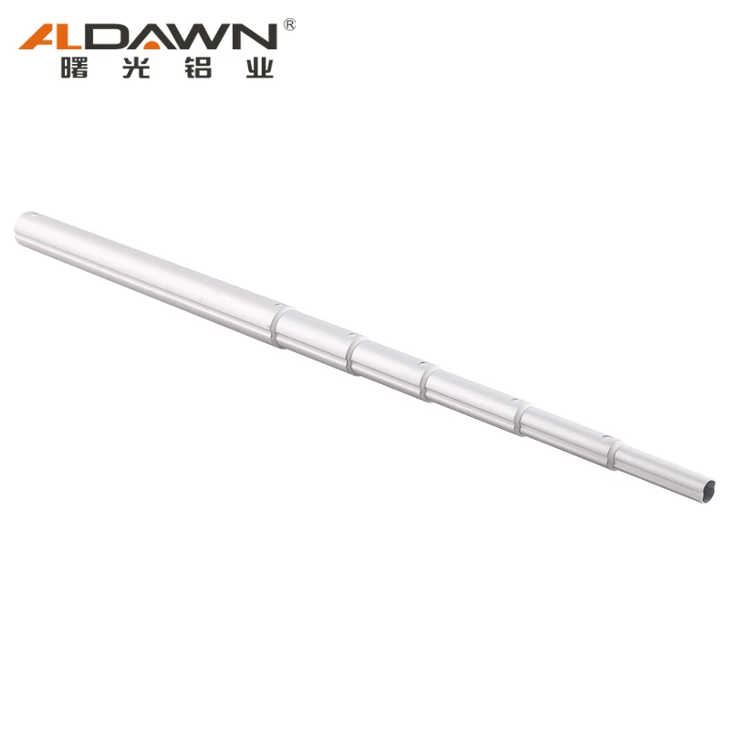 Customized silver anodized pipe aluminum telescopic pole