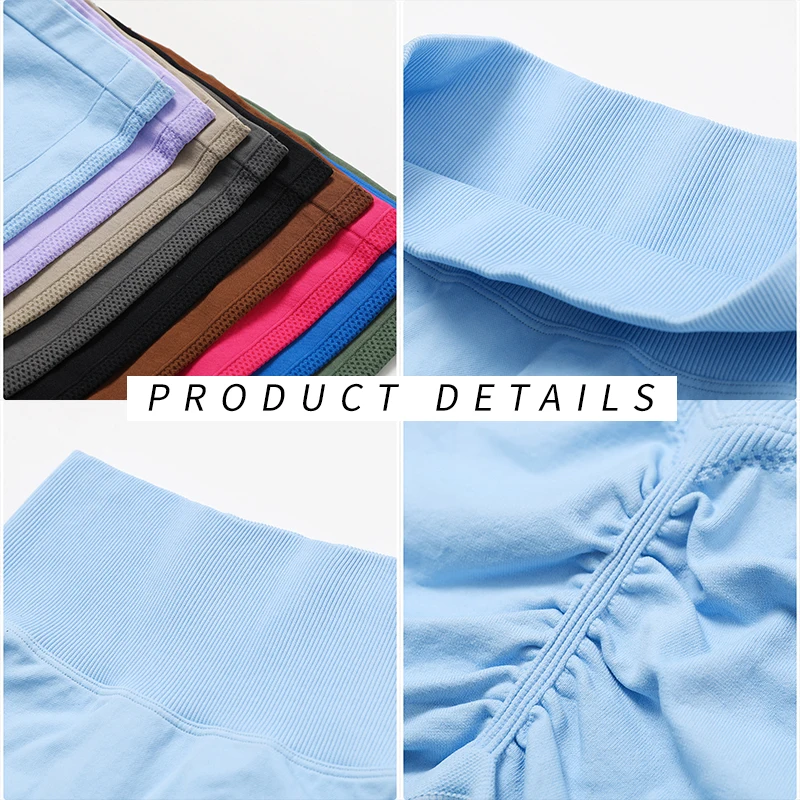 CDK6415 Wholesale Breathable Womens Seamless Workout Shorts Fitness Running Gym Wear PushUp Scrunch Butt Shorts