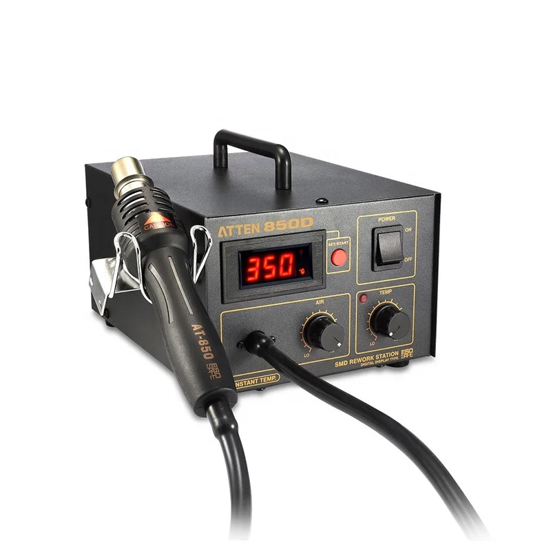 ATTEN AT850D Professional Manufacturer 650W SMT Digital Rework Hot Air Soldering Station
