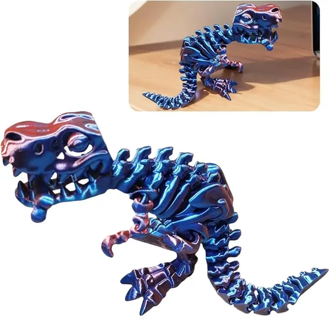 Игрушка-скелет с динозавром