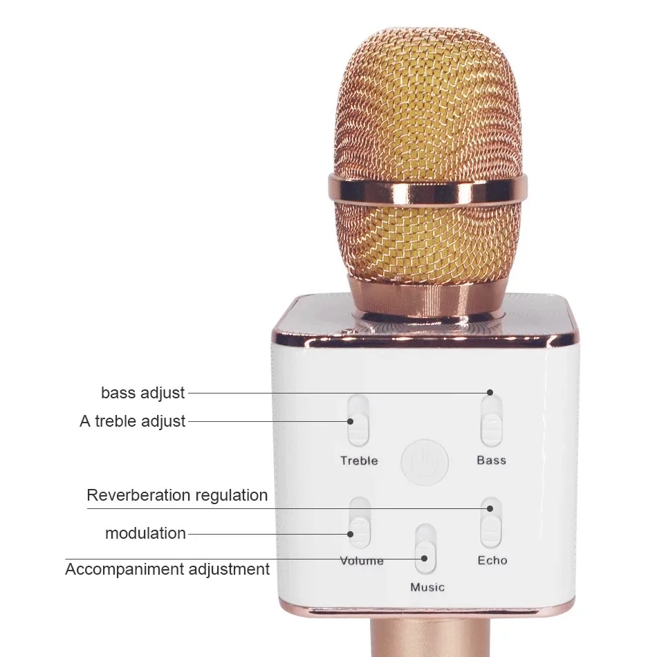 
Factory Stock Q7 Q9 WS858 WS1816 Q5 H8 LED Light Mini Portable Bluetooths Wireless karaoke Microphone Speaker for Teacher 