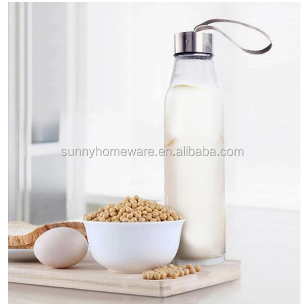 hand made stainless steel glass water bottle/drinking water glasses 500ml