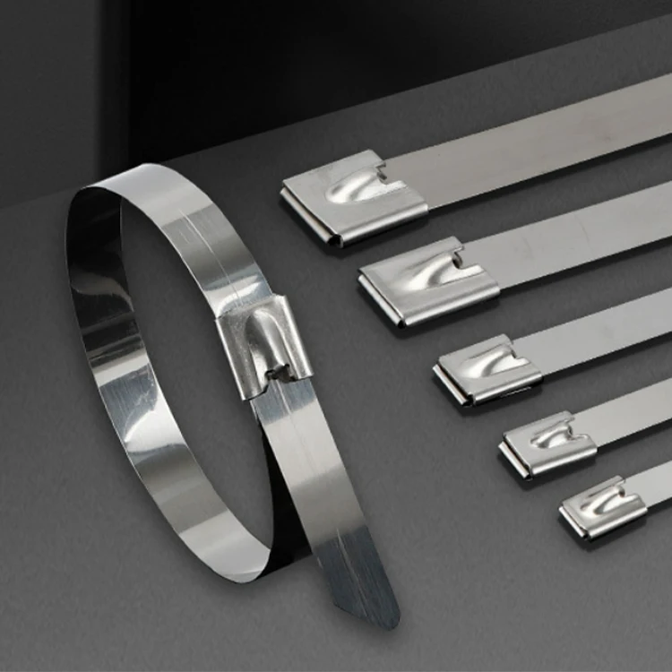 ]Stainless steel cable twist tie lock metal zip wrap coated metal detectable cable tie