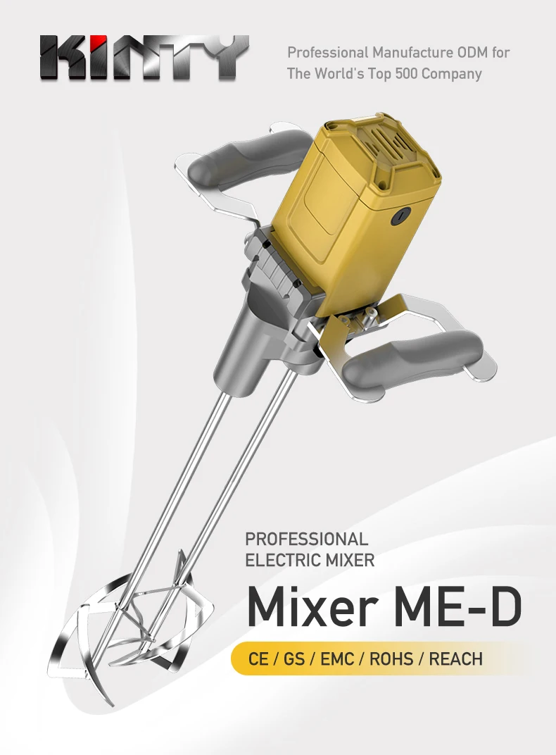 Kinty Power Mixer Mixing Plant high-quality Electric Power Tools Mobile Handheld Plaster Paint Mixer