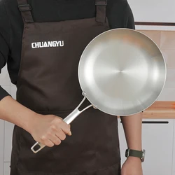 Korean Style 3-Ply Stainless Steel Microwave Induction Frying Pan