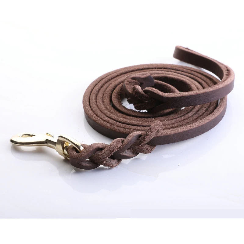 Amazon Hot Sell Dog leash pet leash leather leashes for dogs colored Black red coffee garmin dog collar