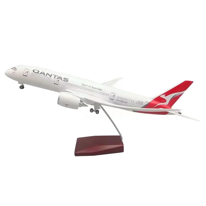 Boeing 787 Australian Airlines Wheeled and Lighted Simulation Civil Aviation Aircraft Model