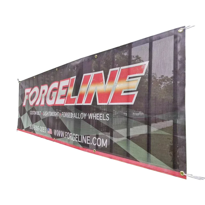 Custom Printing Outdoor Backdrop Pvc Vinyl Advertising Fence Mesh Banner Outdoor Banners