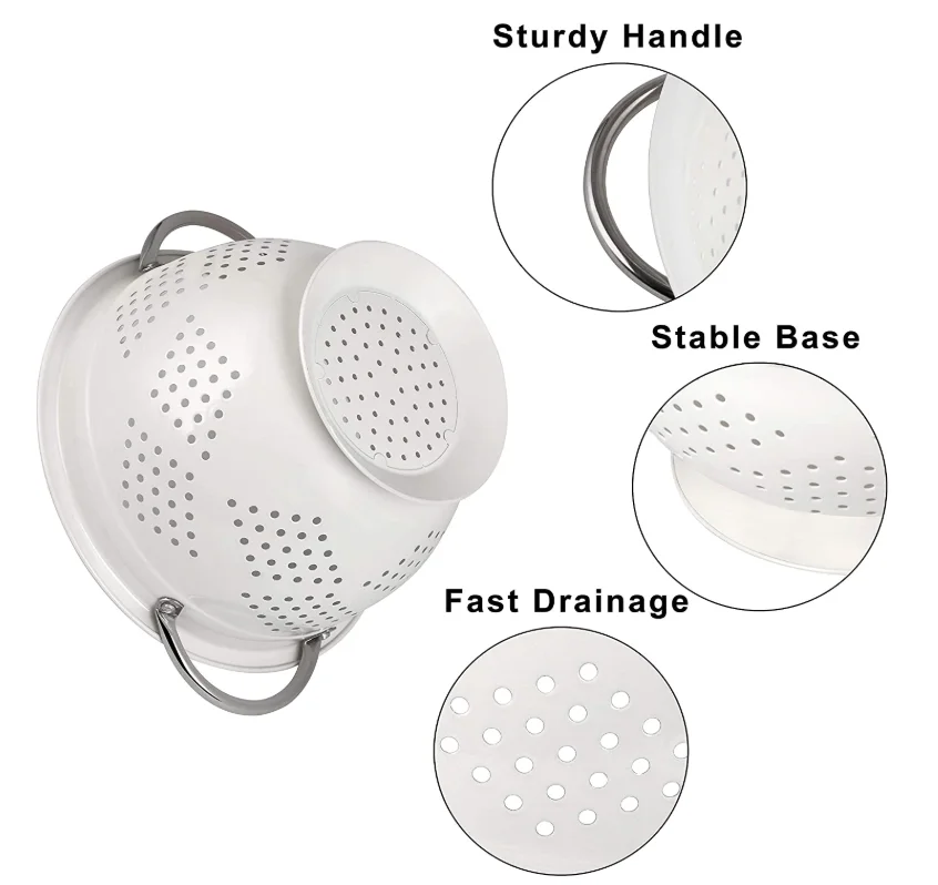 2022 Hot Sale High Quality Fruit Washer Large Colander Rice Washing Bowls Food Prep Bowl