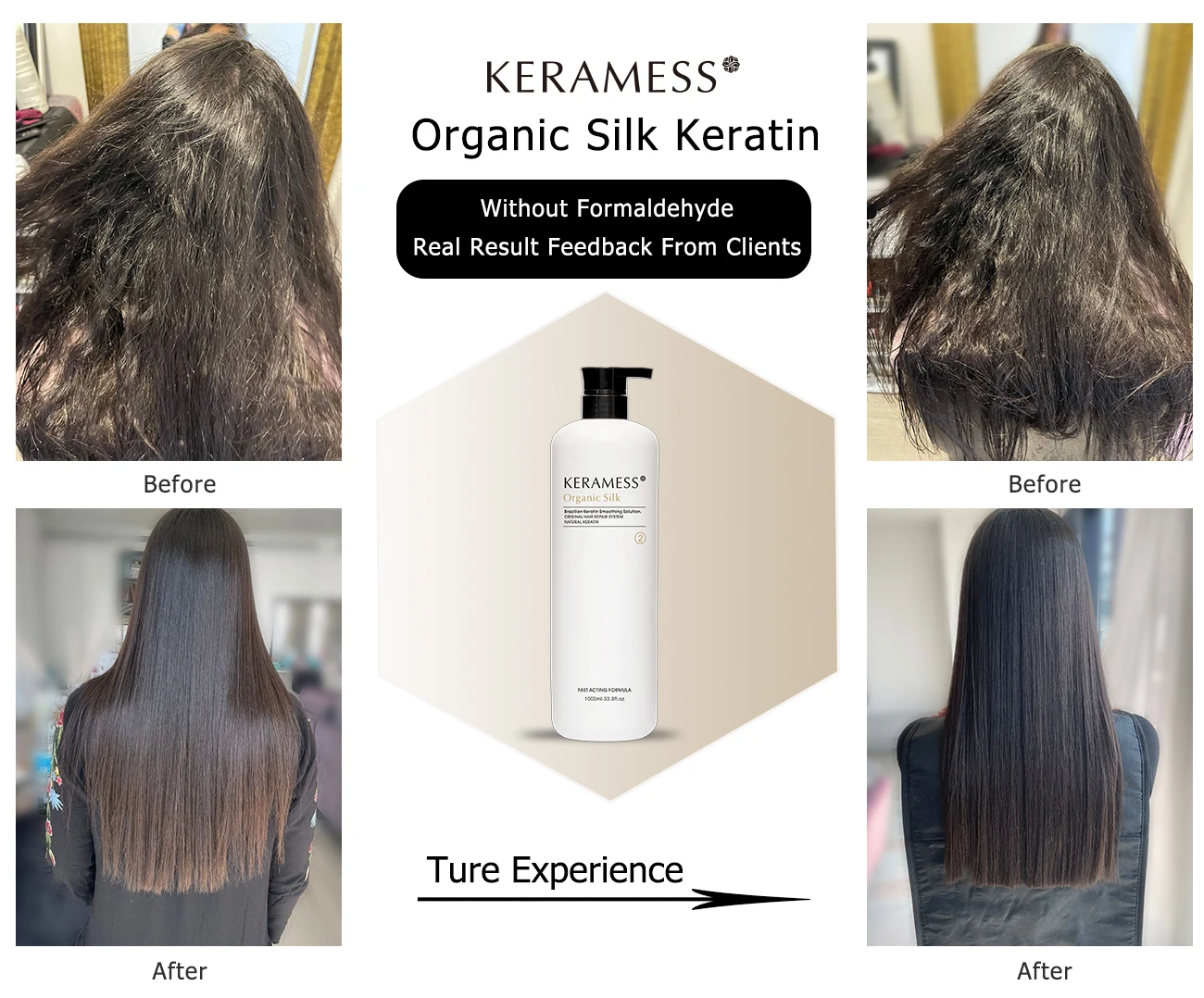 LONG Lasting Hair Smoothing Treatment rejuvenates hair Complex Brazilian Keratin Blowout