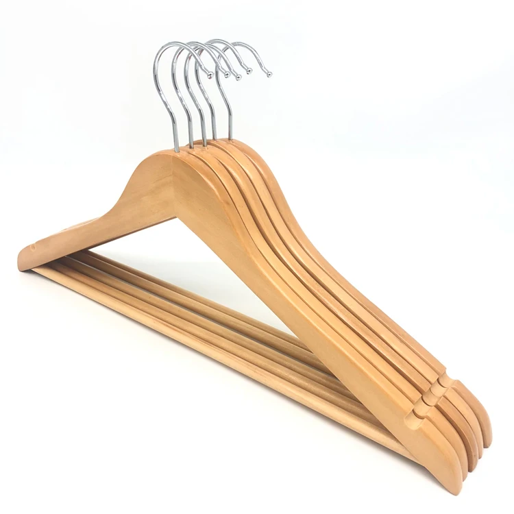 bulk premium quality antique boutique kids men wooden suit clothing hanger non slip laminated wooden disposable hangers