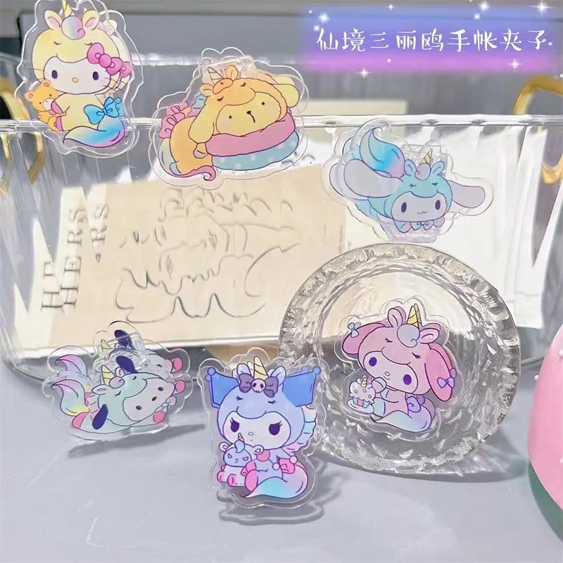 6 Style Cartoon Unicorn Small Clips Decoration Photo Paper Folder Clip