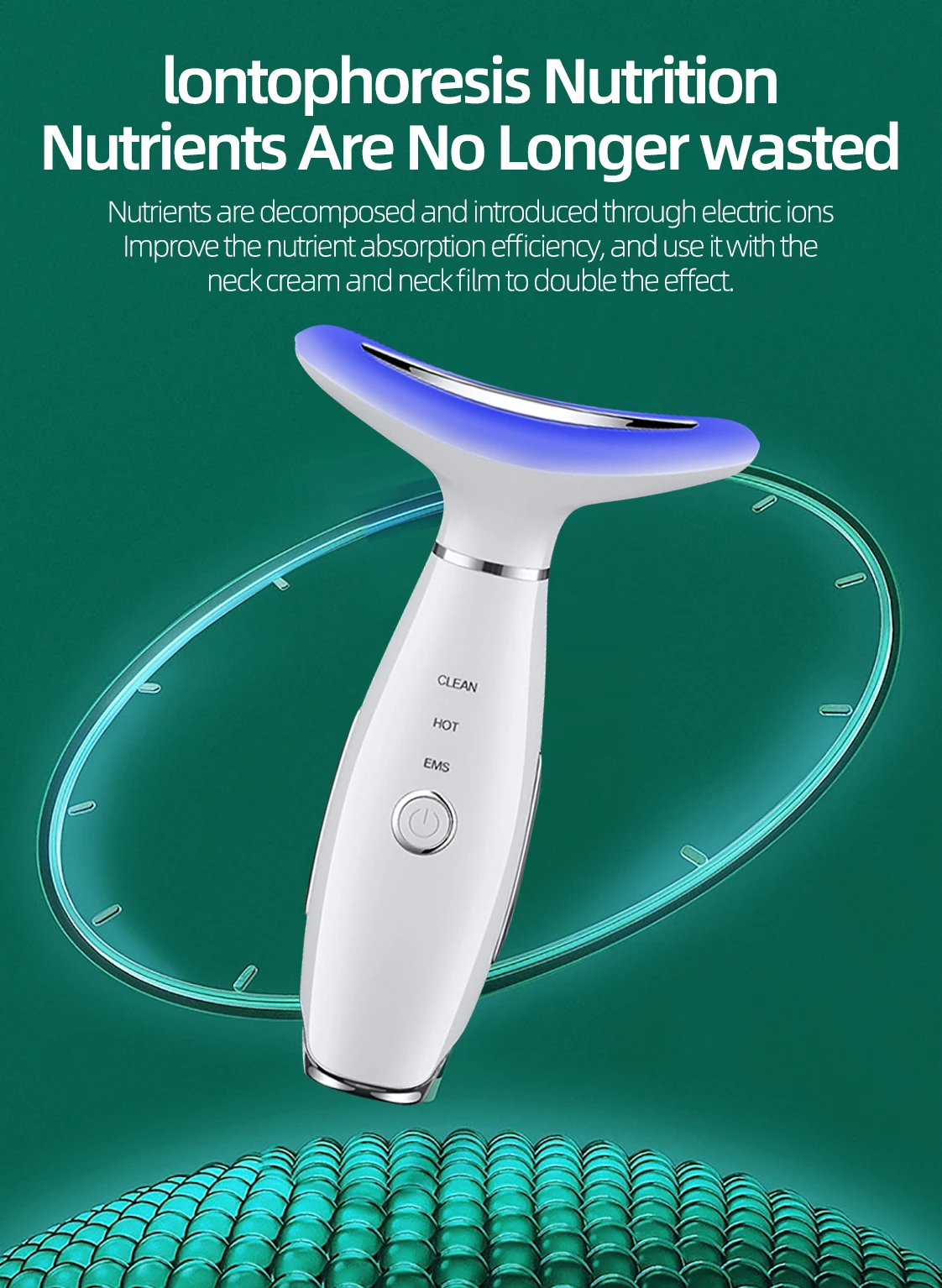 Red Light Therapy for Face and Neck Red Light Therapy Wand for Wrinkles Removal Led Light Face Neck Massager for Skin Care
