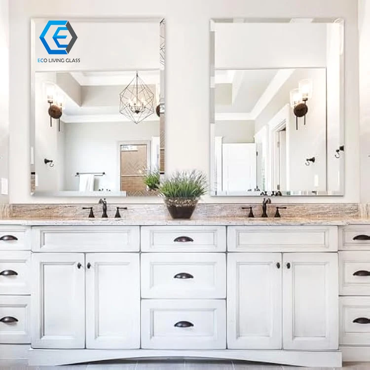 Cheap Frameless Silver Bathroom Mirror/Beveled Mirror Glass Sheet