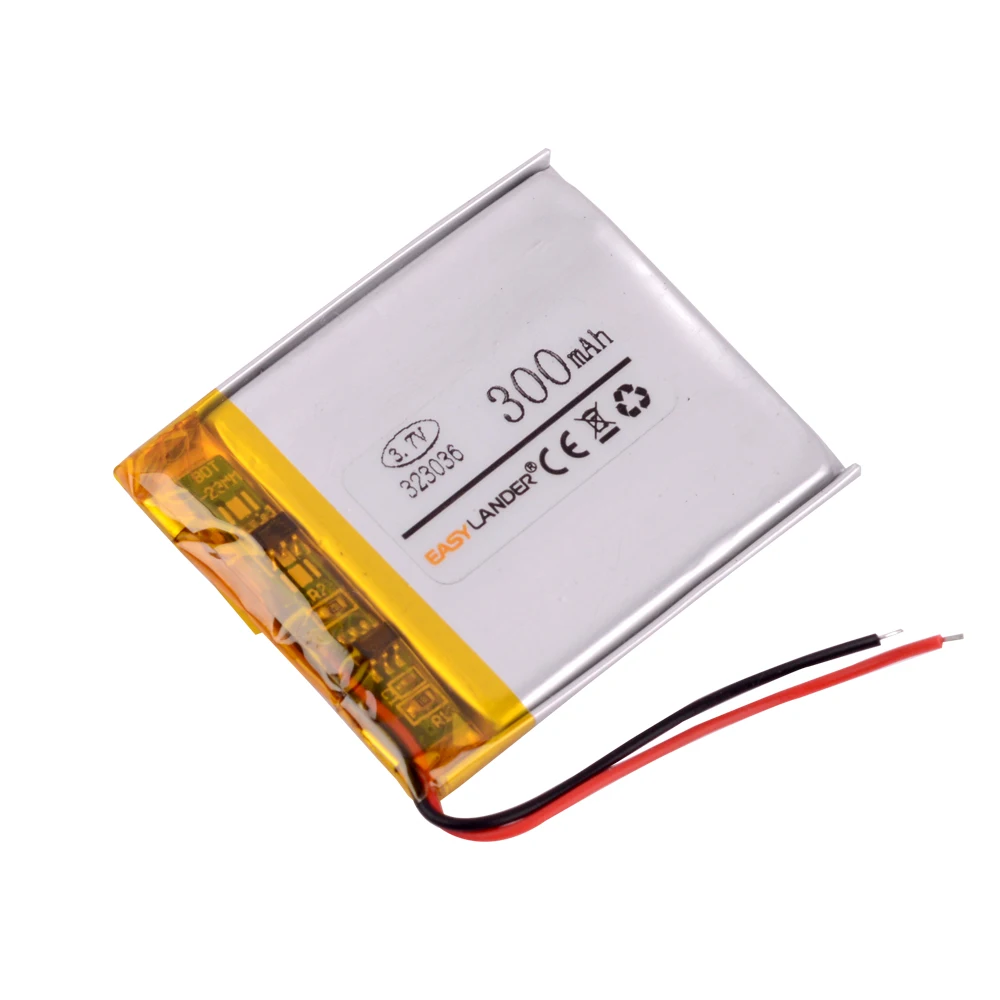 
3 line 323036 3.7V 300mAh lithium polymer batteries genuine sansa replacement for a sansa clip+ mp3 player 