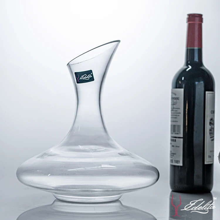 Italita creative crystal glass oblique red wine dispenser set wine decanter hand blown decanter wine