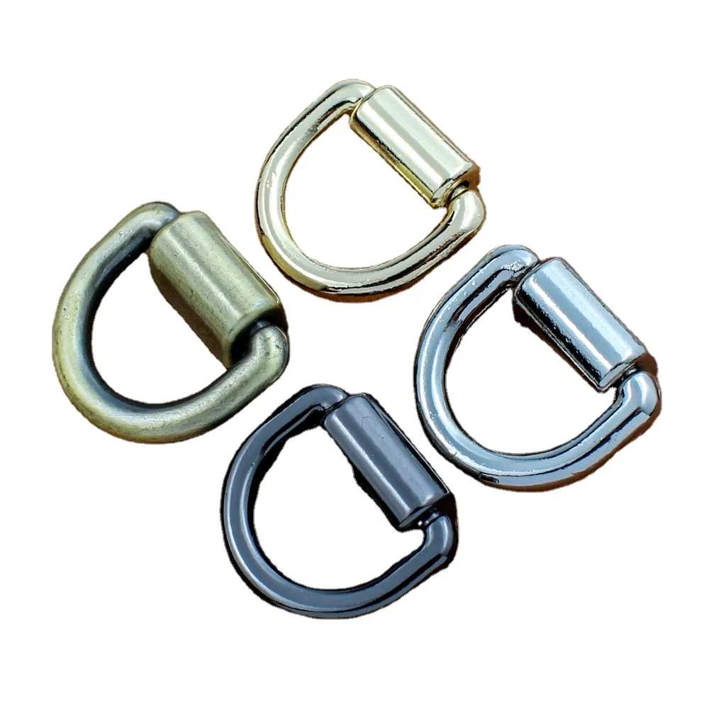 O D Ring Bag Side Clip Buckles Screw Handbag Chain Handles Connector for DIY Hardware Accessories