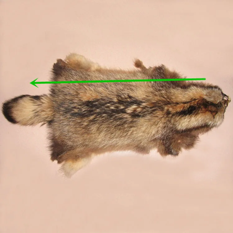 XJ Wholesale High Quality Super Soft Fluffy Large Natural Animal Pelt Real Raccoon Fur pelt raccoon fur materials