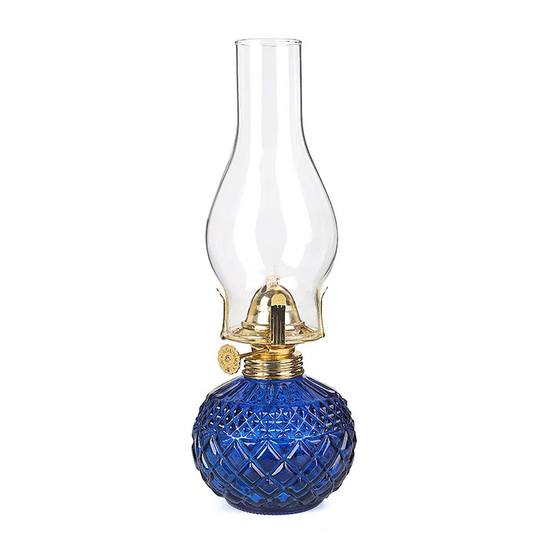 Modern Antique Vintage Decorative Electric Mini Round Glass Kerosene Oil Rustic Table Lamps