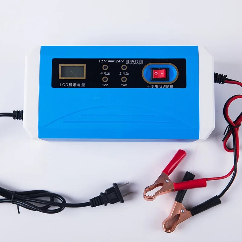 12v 24v Automatic Car Battery Charger AGM GEL WET fast charger 12V 10A 24V 5A Intelligent Pulse Repair lead acid battery charger
