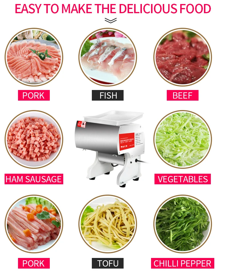 mini meat slicer fully automatic guangzhou frozen Commercial Automatic Meat Slicer