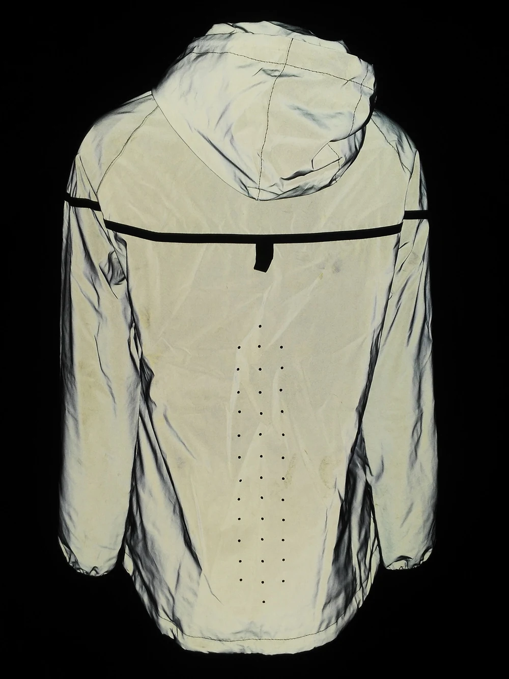 IGift Low MOQ OEM Outerwear Fashionable PU Coating Gray Color Hi Vis Windbreaker Casual Reflective Jacket