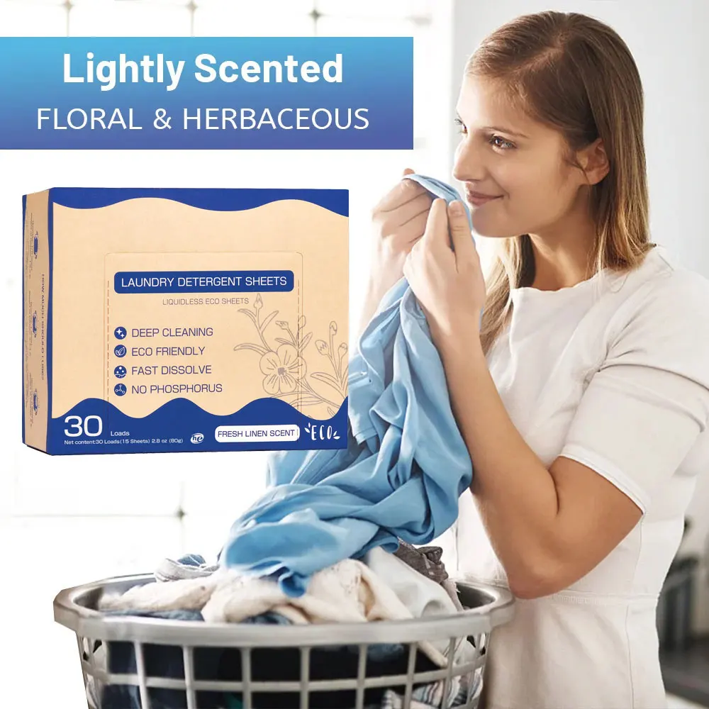 Laundry Tablets Concentrated Washing Powder Underwear Detergent Sheet Laundry Bubble Paper Clothing Cleaning Products