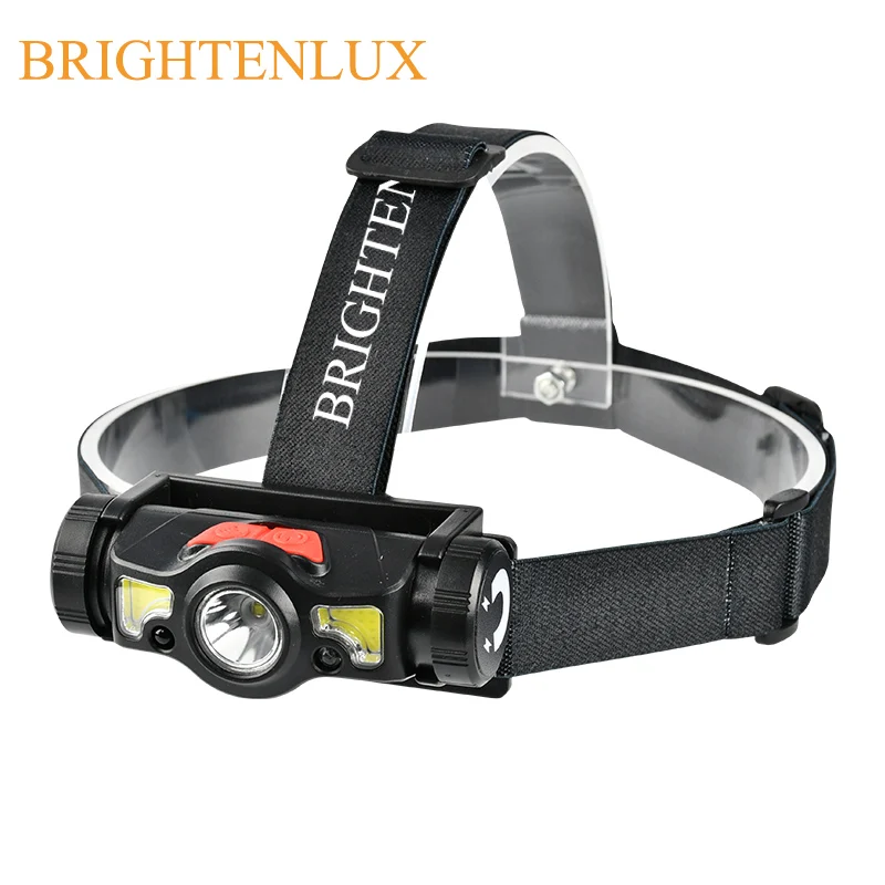 BRIGHTENLUX дешевый 180 Регулируемый USB Перезаряжаемый IPX4 водонепроницаемый светодиодный сенсорный налобный фонарь