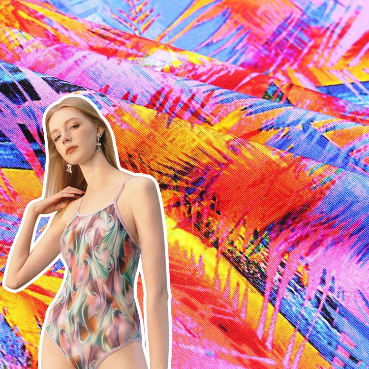 New Fashion Women Bikini Polyester Spandex 4 Way Stretch Swim Fabric Swimwear