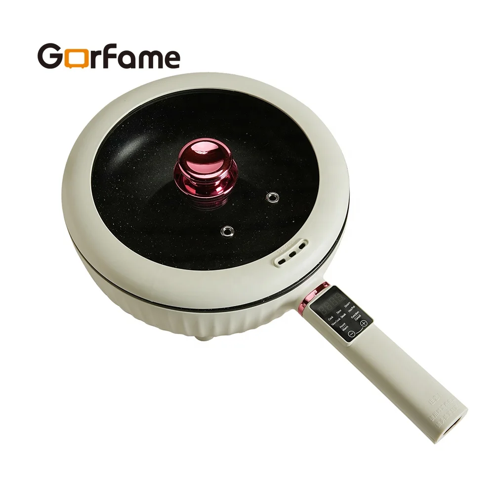 2024 Latest Hot Sell Top Visualization Cover Multiple Preset Functions Digital Electric Cooking Pan