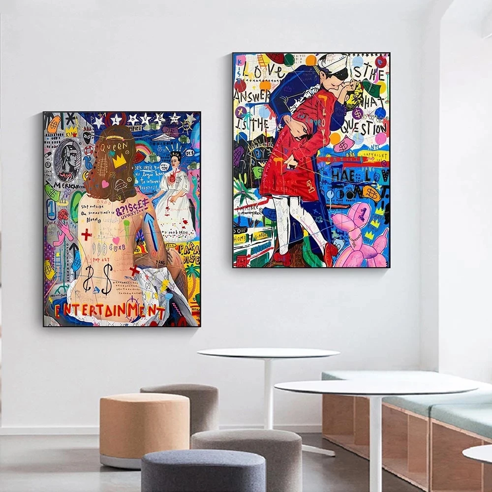 Modern Home Decoration Print Street Art Canvas Paintings Naked Women Poster Pop Art Graffiti