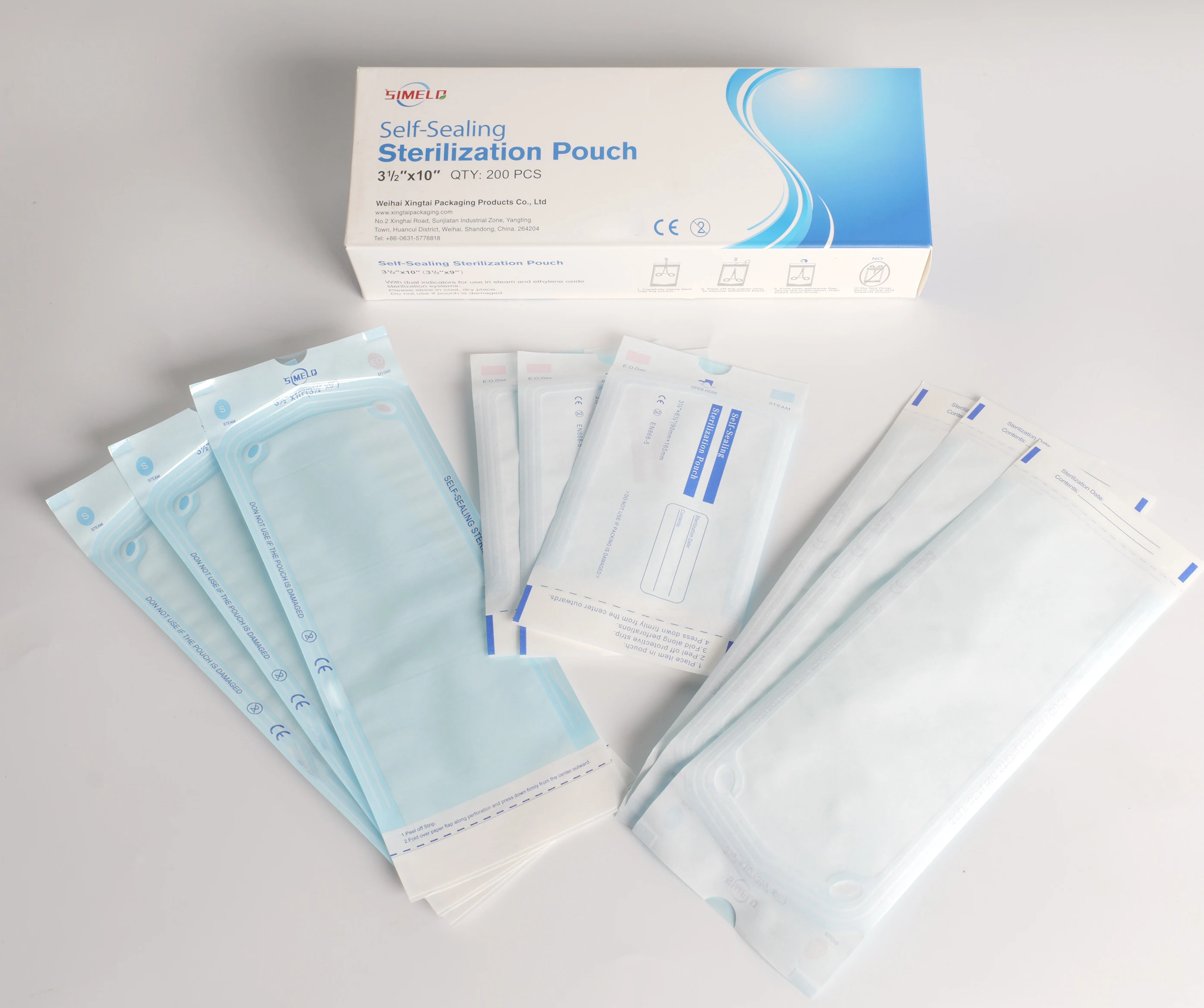 Medical Packaging Pouch Self Sealing Sterilization Pouch Paper Plastic Sterile Bags for Dental Hospital Tattoo