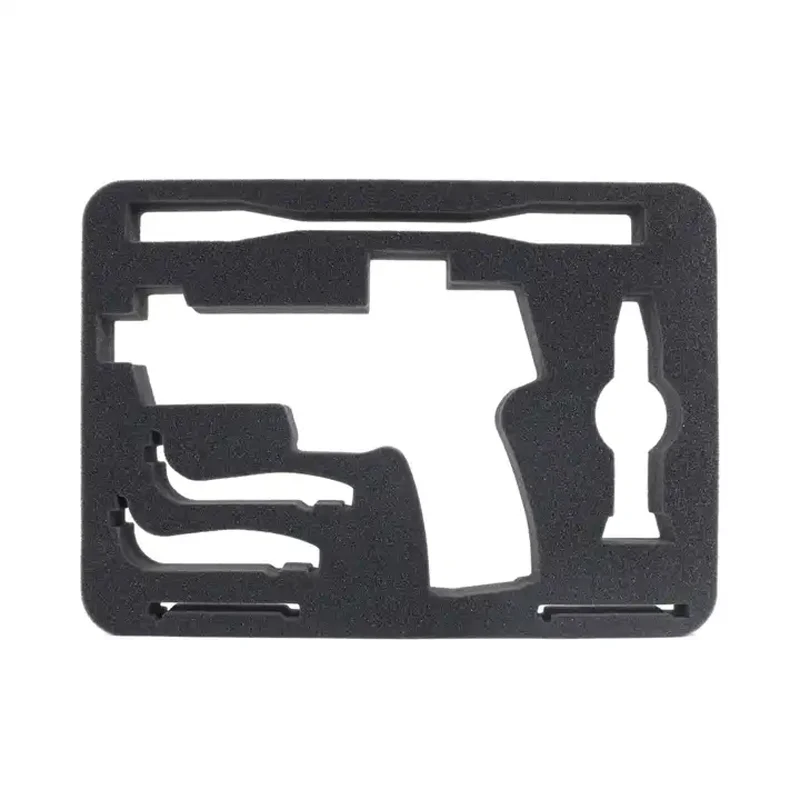 Customised PU foam for various shapes with black velvet surface lamination PU foam insert