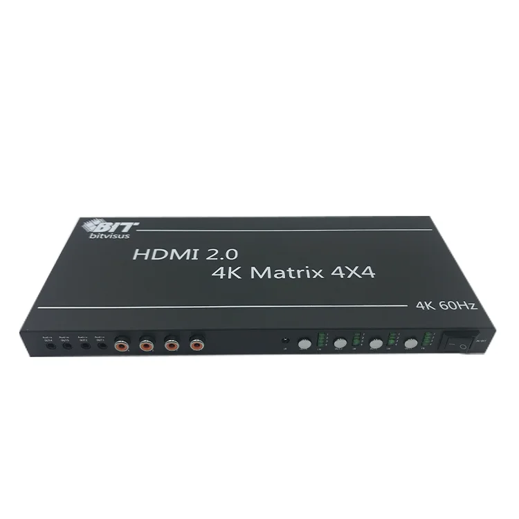 Newest New Support 3D video & Audio AV 4K 60Hz 4X4 Hdmi Matrix Switcher