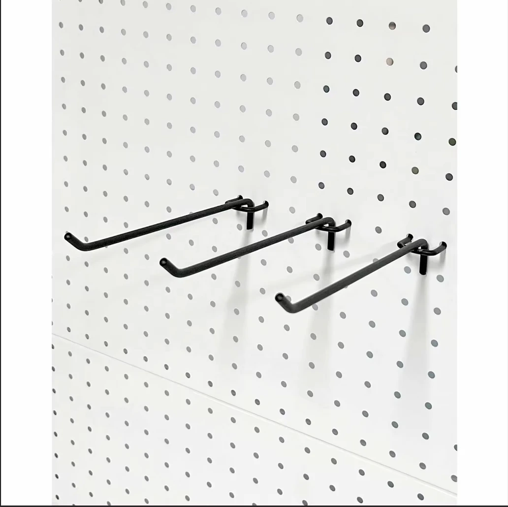 Iron Display Hanging Slatwall Hook with Triangle Bracket Structure