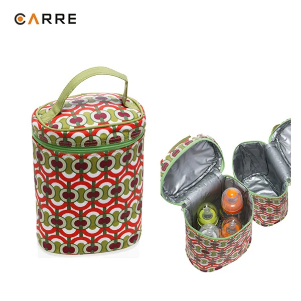 Insulated Breast Milk Storage  canvas insulated tote 4 bottle cooler baby bottle bag